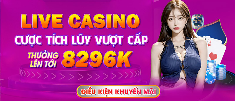 Nhà cái XV888 tại sảnh game live casino có nhiều chương trình khuyến mãi hấp dẫn cho người chơi